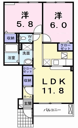 サンク　セリーナの間取り