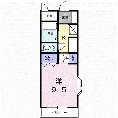 水戸市紺屋町のアパートの間取り