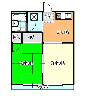 稲敷郡阿見町大字青宿のアパートの間取り