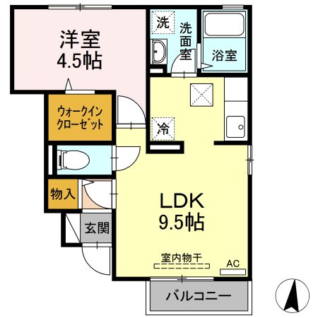 上越市上源入のアパートの間取り