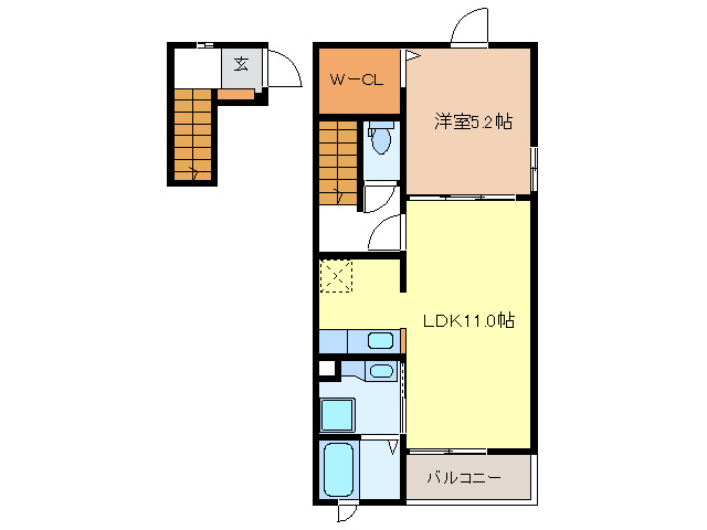 フォレスト　A・Bの間取り