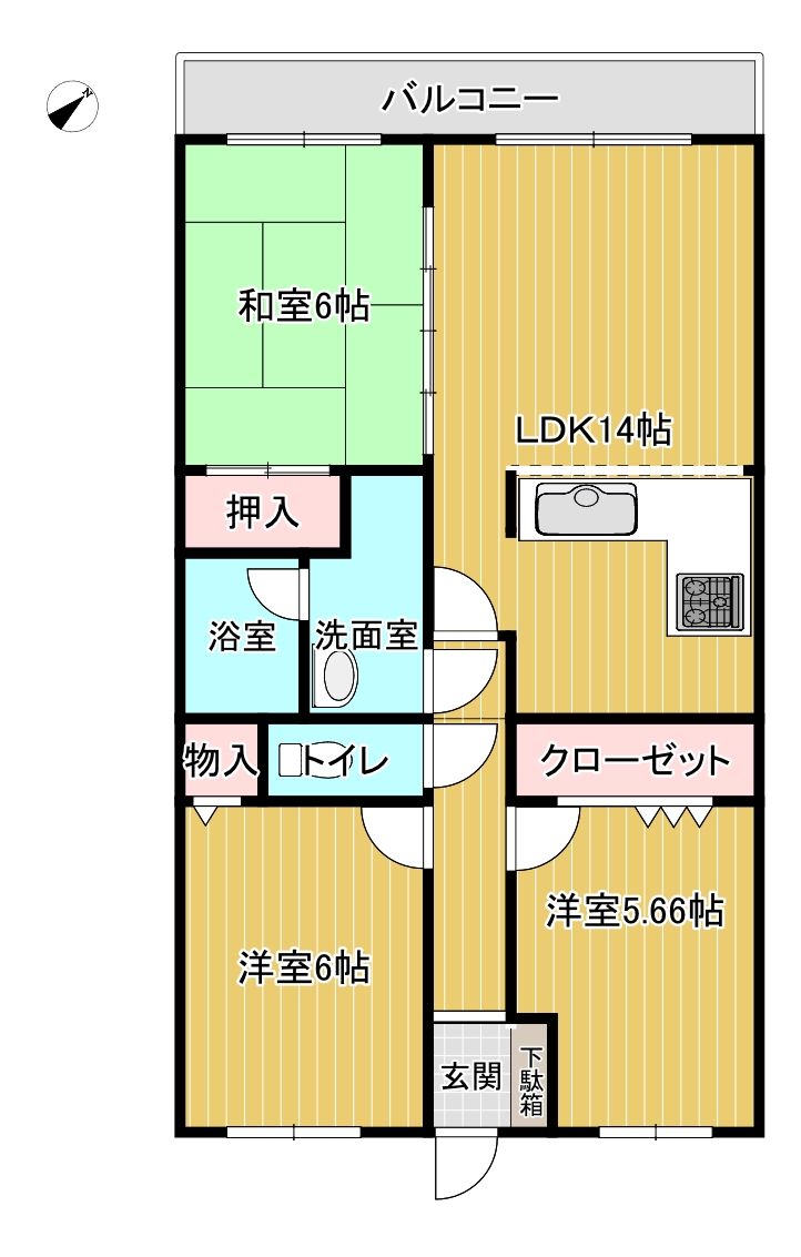 フォンテーヌ並木の間取り