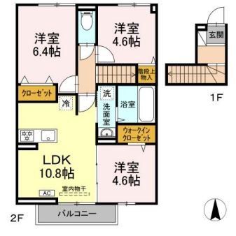 藤沢市村岡東のアパートの間取り