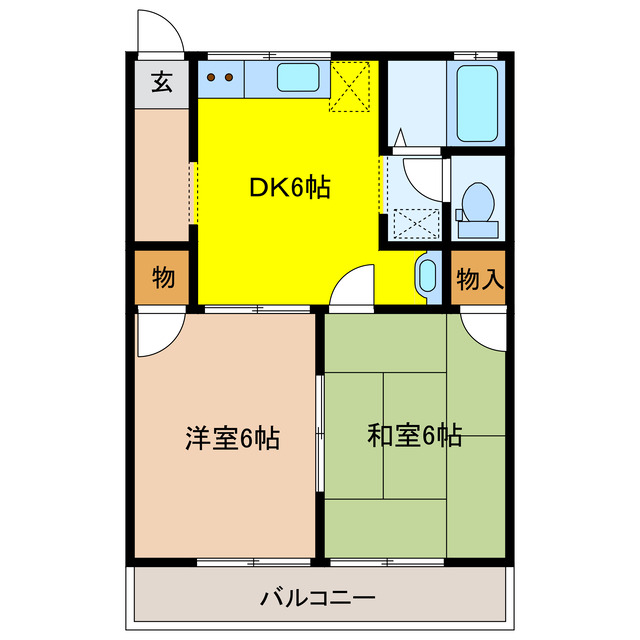 シティハマオカIの間取り