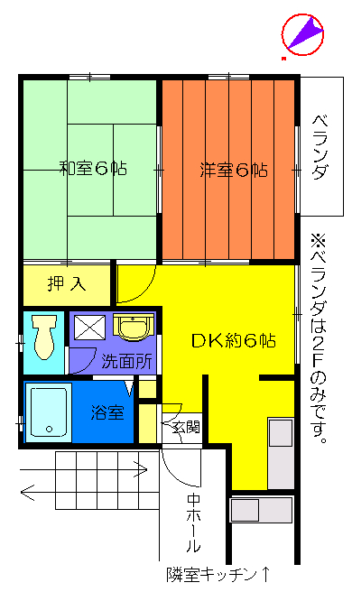 鎌倉市大船のアパートの間取り