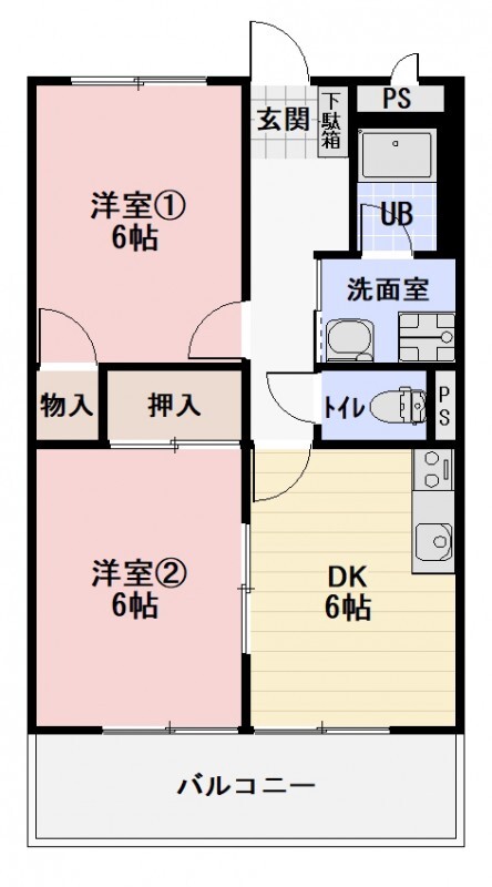 シャンドールカモノIの間取り