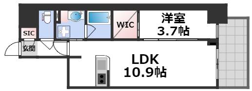 RJRプレシア南堀江の間取り