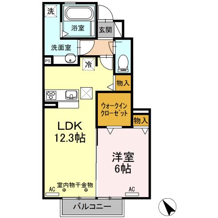 【四日市市別名のアパートの間取り】