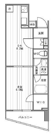 伊丹市伊丹のマンションの間取り