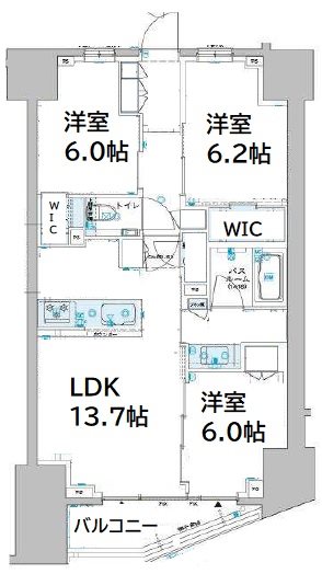 ディームス方南町の間取り