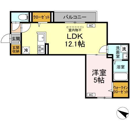 （仮）Ｄ－ＲＯＯＭ新堀の間取り