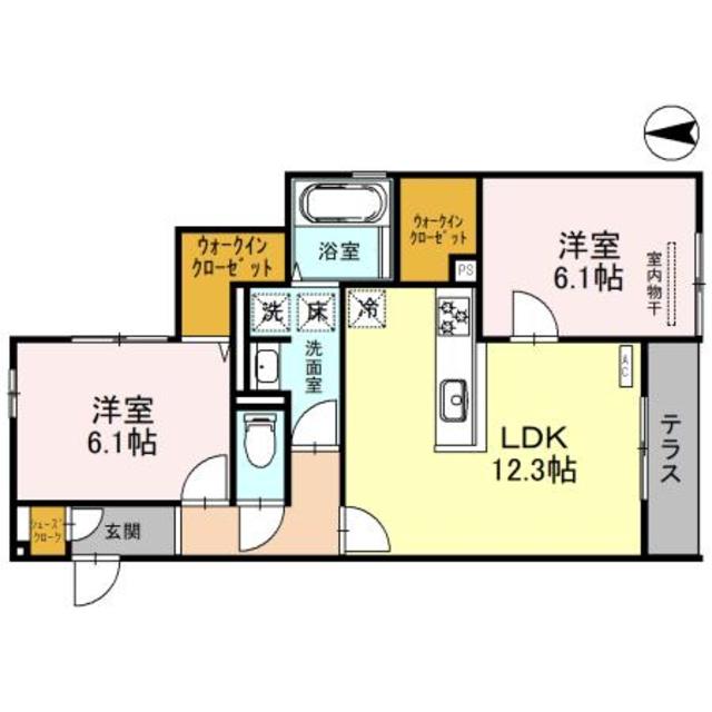 堺市堺区向陵西町のアパートの間取り