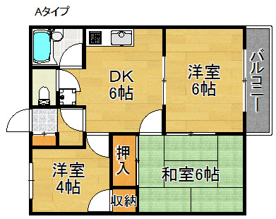 【キャッスル泉佐野の間取り】