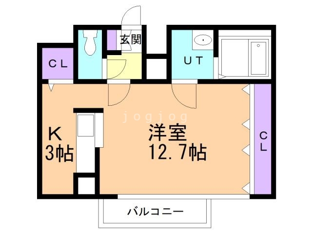 札幌市中央区南三条西のマンションの間取り