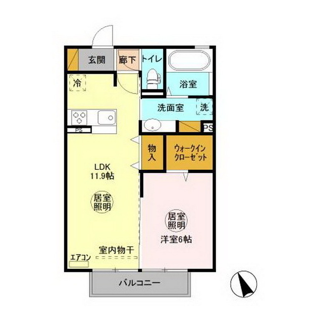 Ｄ－ｒｏｏｍ赤塚　Ｂの間取り