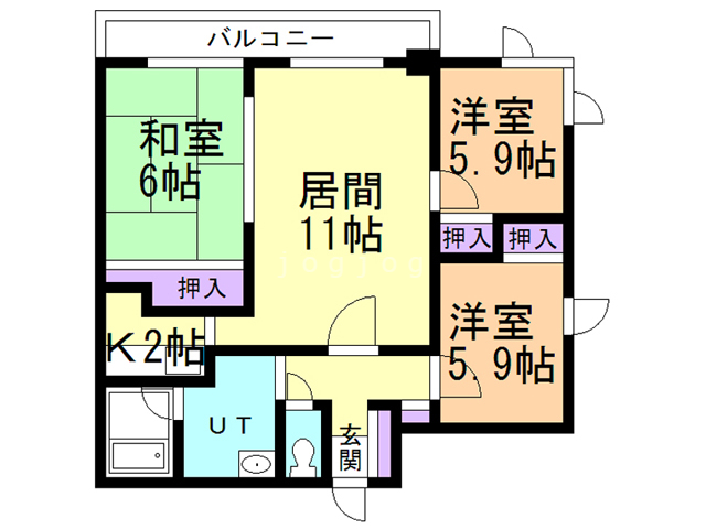 アーバンプラザＳＡＷＡＤＡの間取り