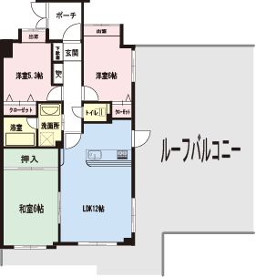 浦安市富士見のマンションの間取り