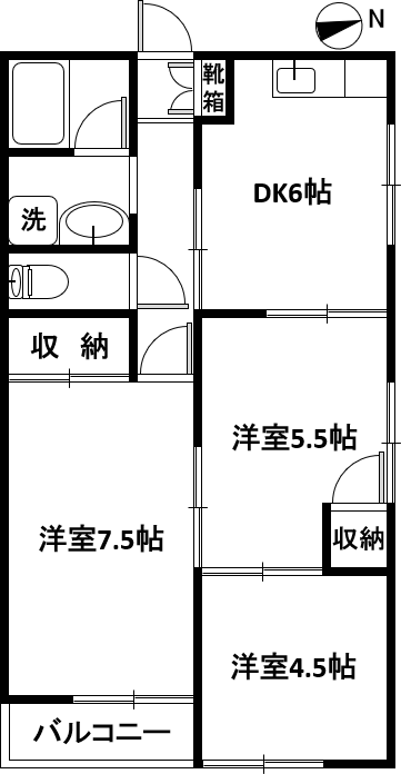 杉並区井草のマンションの間取り