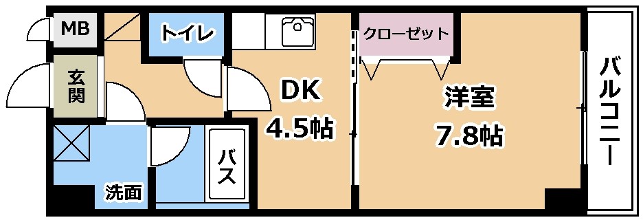 草津市野路東のマンションの間取り