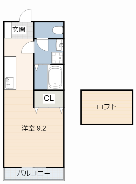 刈谷市小垣江町のアパートの間取り