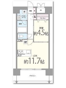 豊中市庄本町のマンションの間取り