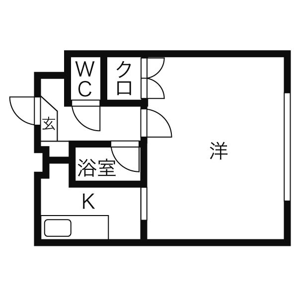 札幌市中央区南十五条西のマンションの間取り