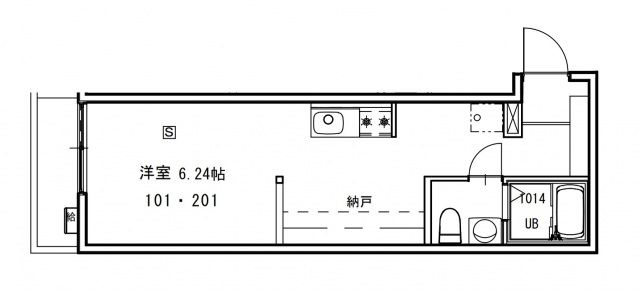 広島市安佐南区大塚東のアパートの間取り