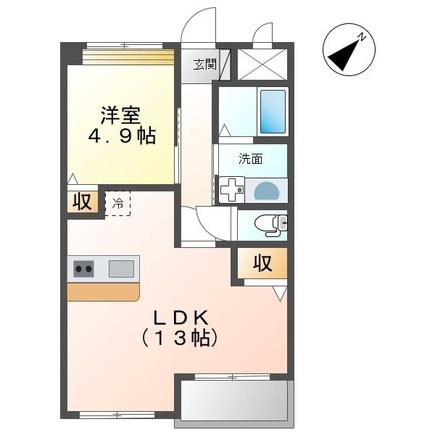 鹿児島市城山町のマンションの間取り