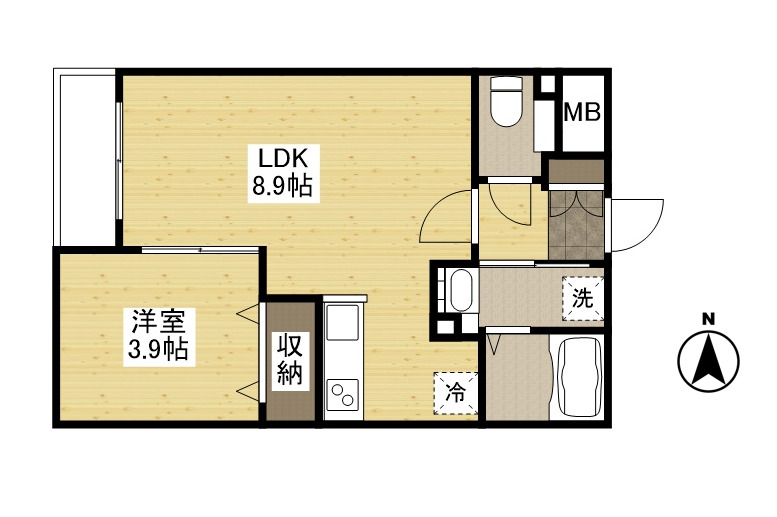 月光東福山駅前の間取り