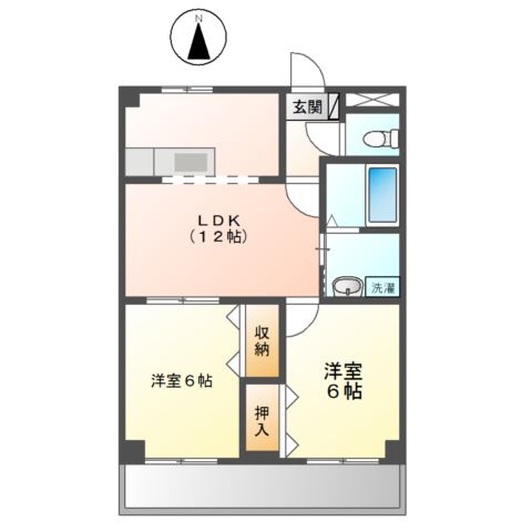 小田原市中里のマンションの間取り