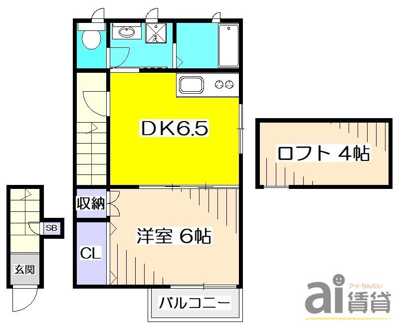 国分寺市東元町のアパートの間取り