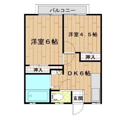 内谷ハイツの間取り