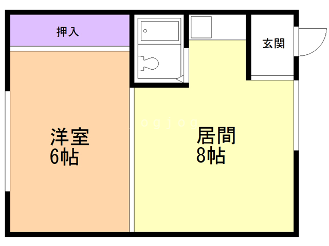 石狩郡当別町春日町のアパートの間取り