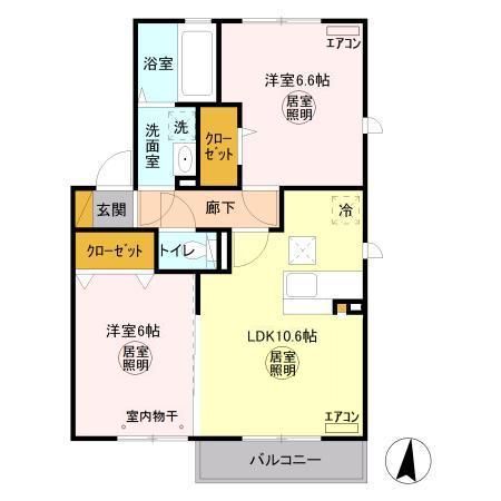 クロノス　Ｗの間取り