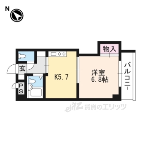 草津市野路のマンションの間取り