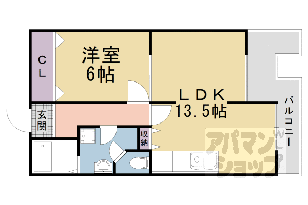 ビューハイツ京都山科の間取り写真