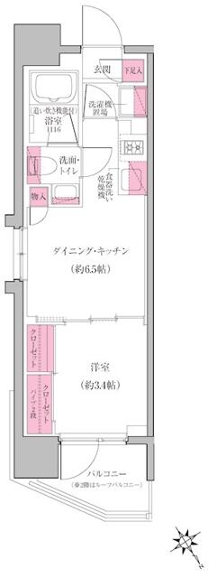 レジディア門前仲町プレイスの間取り写真