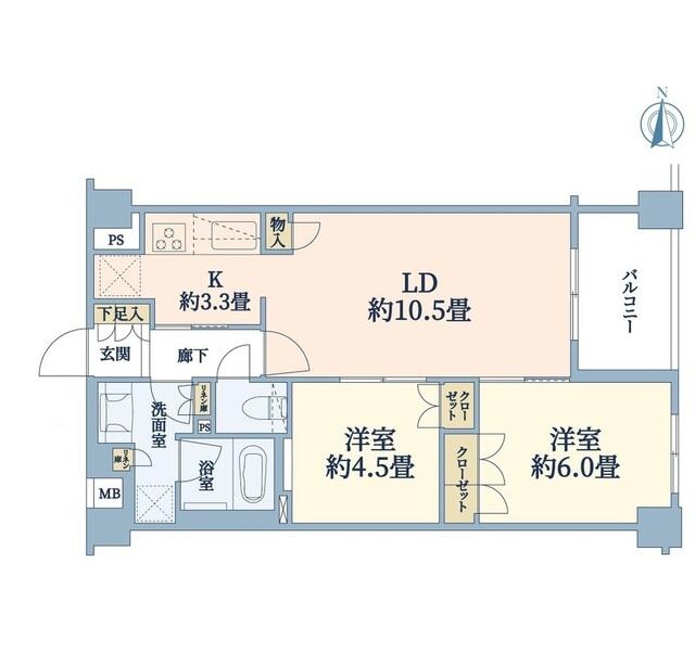 ＪＲ中央線 大久保駅 徒歩5分 6階建 築14年の間取り写真