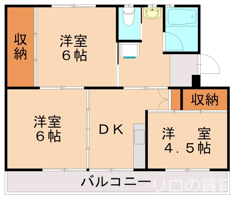 ビレッジハウス本城の間取り写真