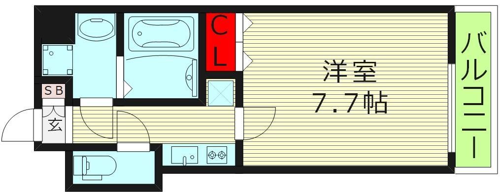 S-RESIDENCE緑橋駅前の間取り写真