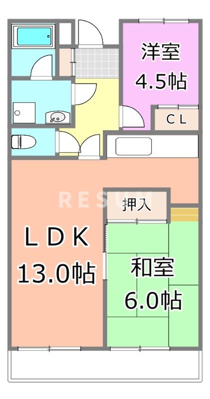 第2大越ビルの間取り写真