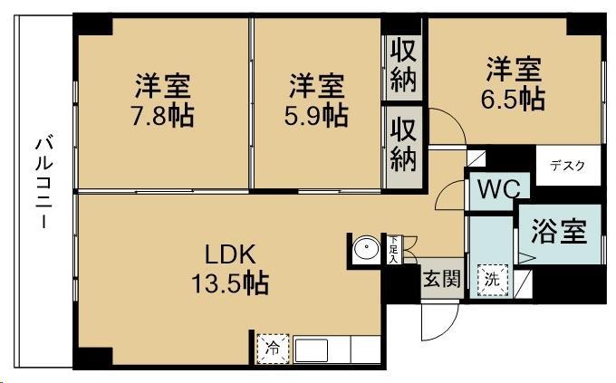 COKULAS半子町の間取り写真