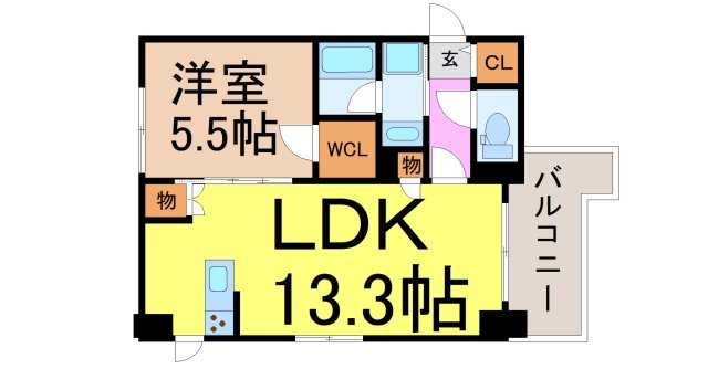 地下鉄名城線 久屋大通駅 徒歩5分 14階建 築11年の間取り写真