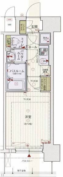 プロシード大阪NB3の間取り写真