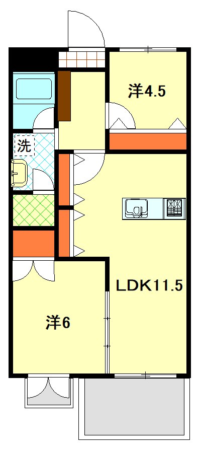 久保田コーポラスの間取り