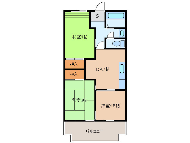 メゾンやまなみの間取り