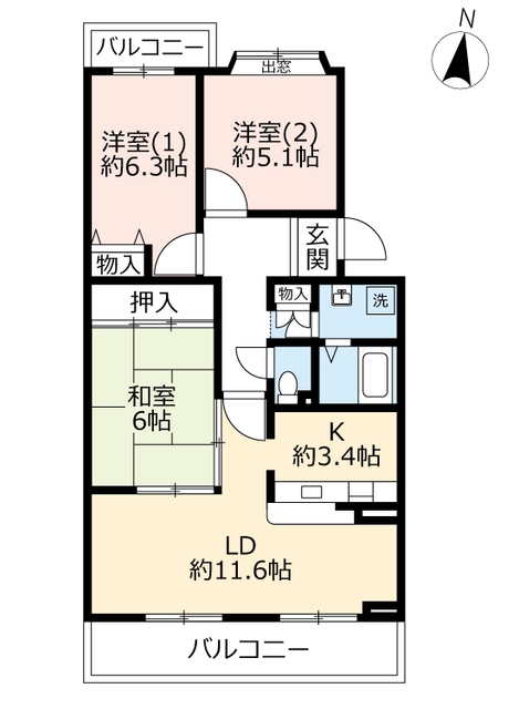 ＵＲ小金台の間取り