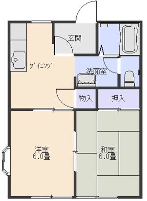 モンマルトハイツＢ棟の間取り