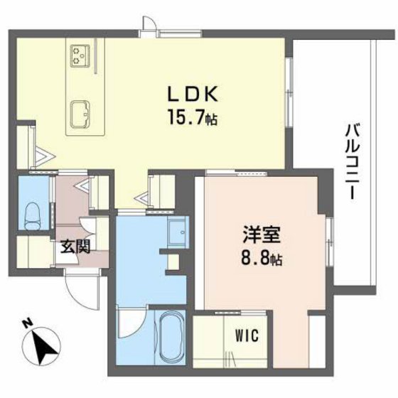 広島市西区三篠北町のアパートの間取り