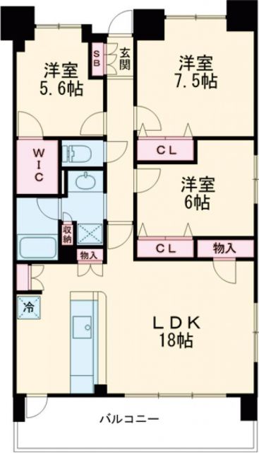 ワコーレ姫路城巽ガーデンズの間取り